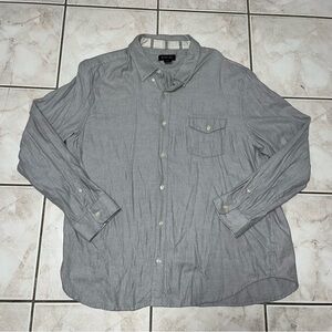 Porter + Ash Mens Button Down Long Sleeve Shirt XXL 95% Cotton 5% Cashmere
